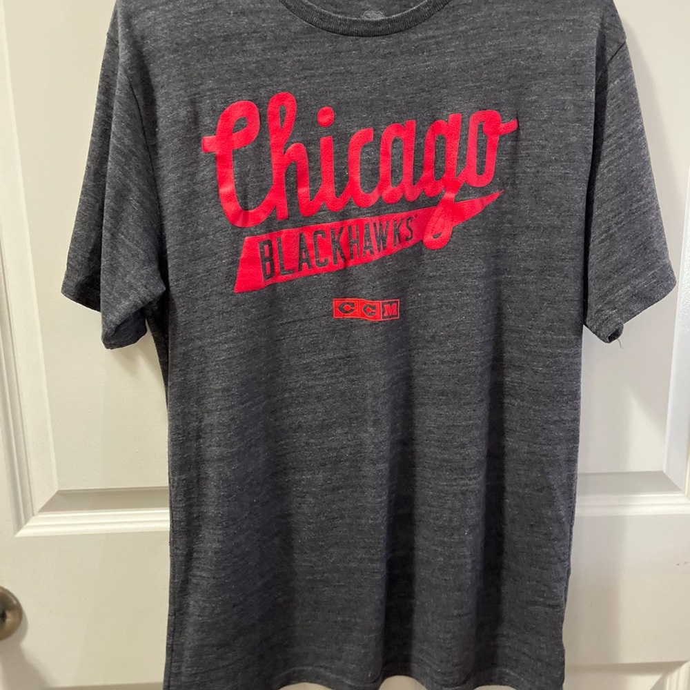CCM Chicago Blackhawks Gray T-Shirt